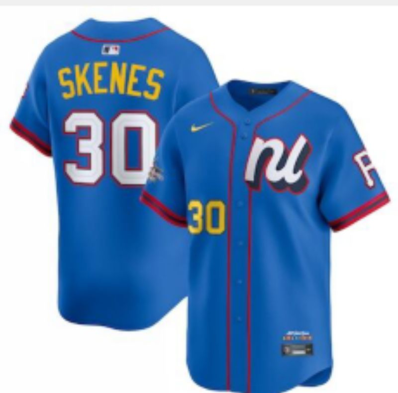 Men 2025 Pittsburgh Pirates #30 Skenes Blue All star Nike MLB Jersey style 5->pittsburgh pirates->MLB Jersey
